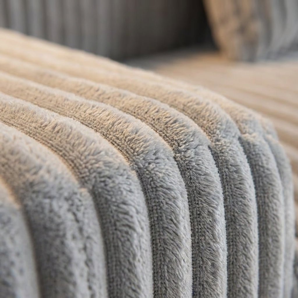 Flex Sofa | 118" Modular L-Shape Boneless Corduroy Sectional with Ottoman - Boneless Sectional Sofa | Boneless Labs