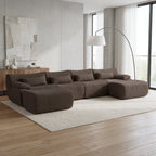 Flex Sofa | Convertible U-Shape Boneless Corduroy Sectional with Ottoman - Boneless Sectional Sofa | Boneless Labs