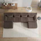 Flex Sofa | Convertible U-Shape Boneless Corduroy Sectional with Ottoman - Boneless Sectional Sofa | Boneless Labs