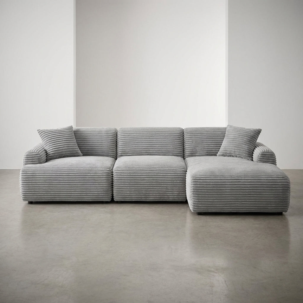 Cloud Sofa | 105" L-Shape Boneless Corduroy Sectional with Washable Cover