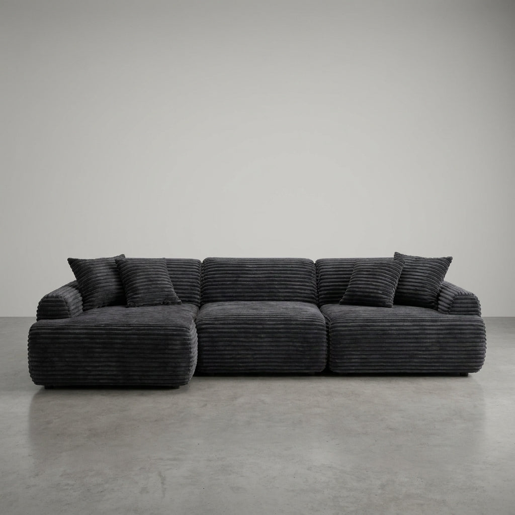 Cloud Sofa | 105" L-Shape Boneless Corduroy Sectional with Washable Cover
