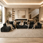 Mega Sofa | 223" Oversized L-Shape Boneless Corduroy Sectional with Detachable Chaise