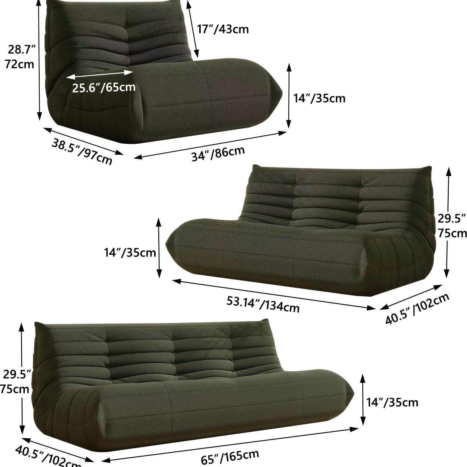 Sleeper Sofa | Fleece Beanbag Sofa with Deep Foam Seating