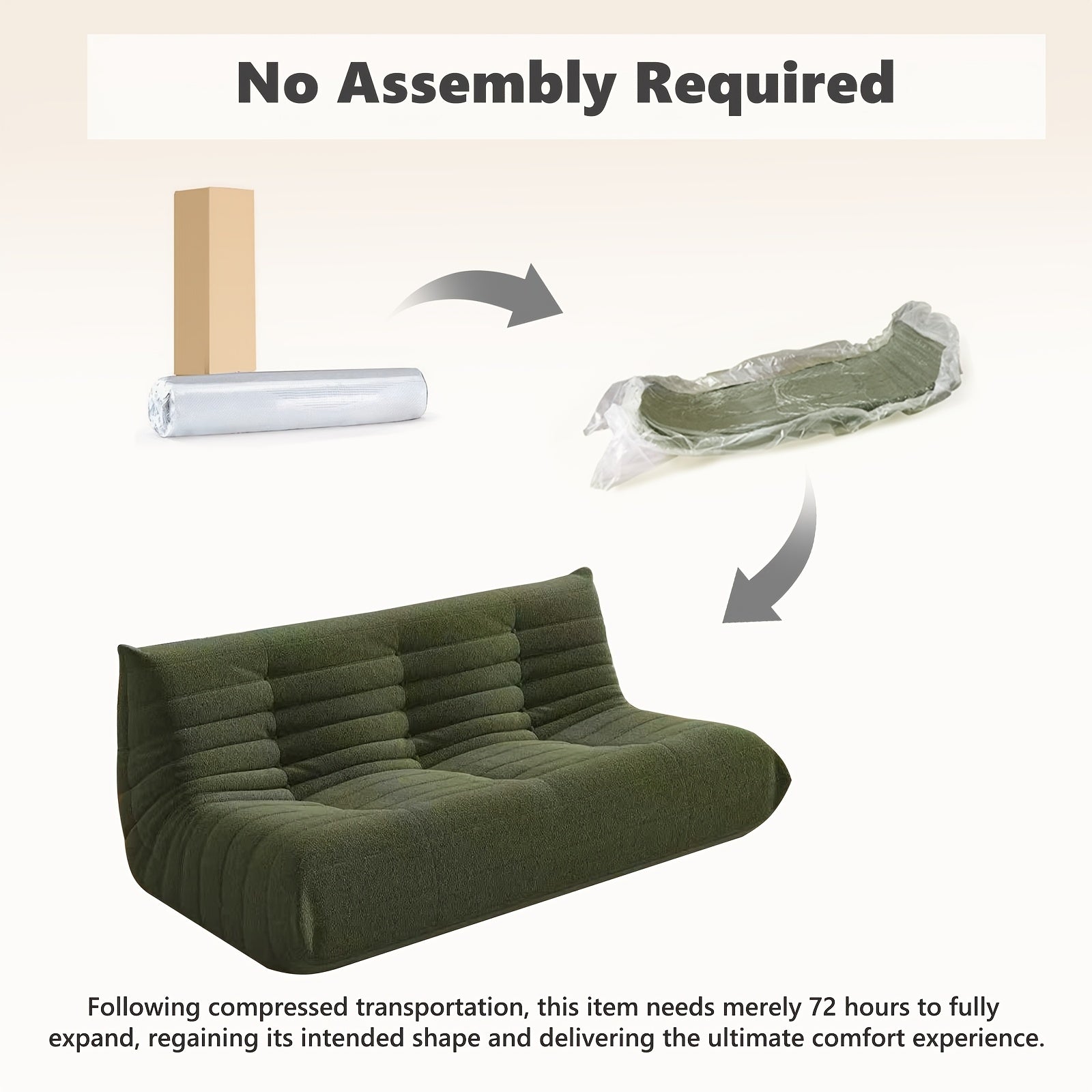Sleeper Sofa | Fleece Beanbag Sofa with Deep Foam Seating