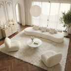 Cloud Sofa | 130" Curved Boneless Chenille Sectional - Boneless Sectional Sofa | Boneless Labs